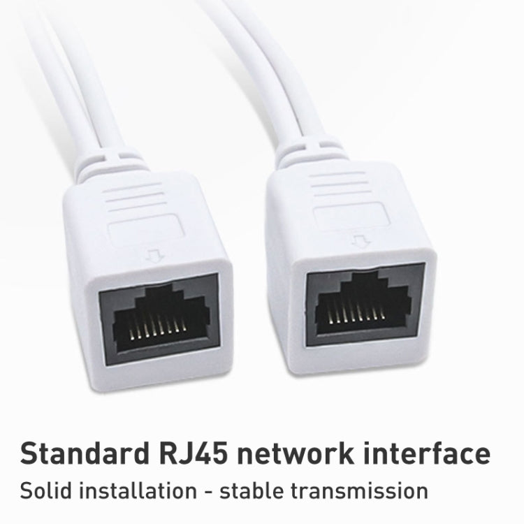 2 in 1 RJ45 POE Injector and Splitter Cable Set with 2.1x 5.5mm Female & Male DC Jack, 2.1x 5.5mm Female 2 in 1 RJ45 POE Injector and Splitter Cable Set with 2.1x 5.5mm Female & Male DC Jack, 2.1x 5.5mm Female